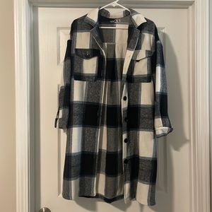 Long Plaid Shacket